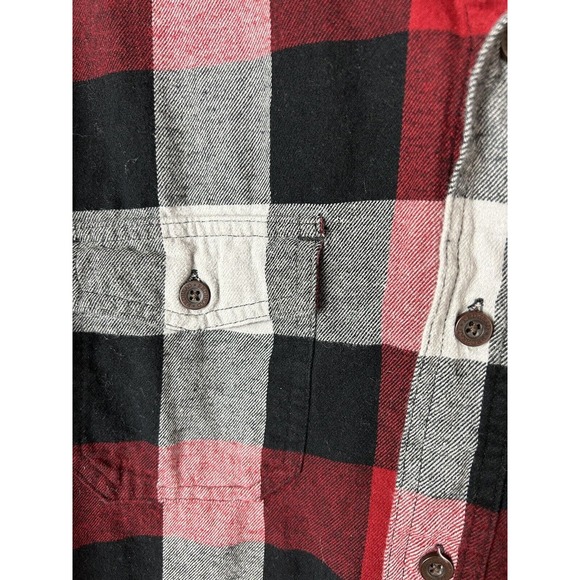 Men’s Red Head Brand Co. XL/TG Red/Blk./Gray Flannel Button Up Long Sleeve Shirt - Picture 5 of 6